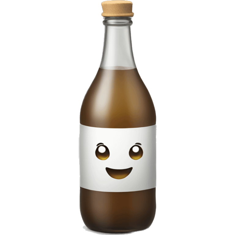 Happy bottle emoji