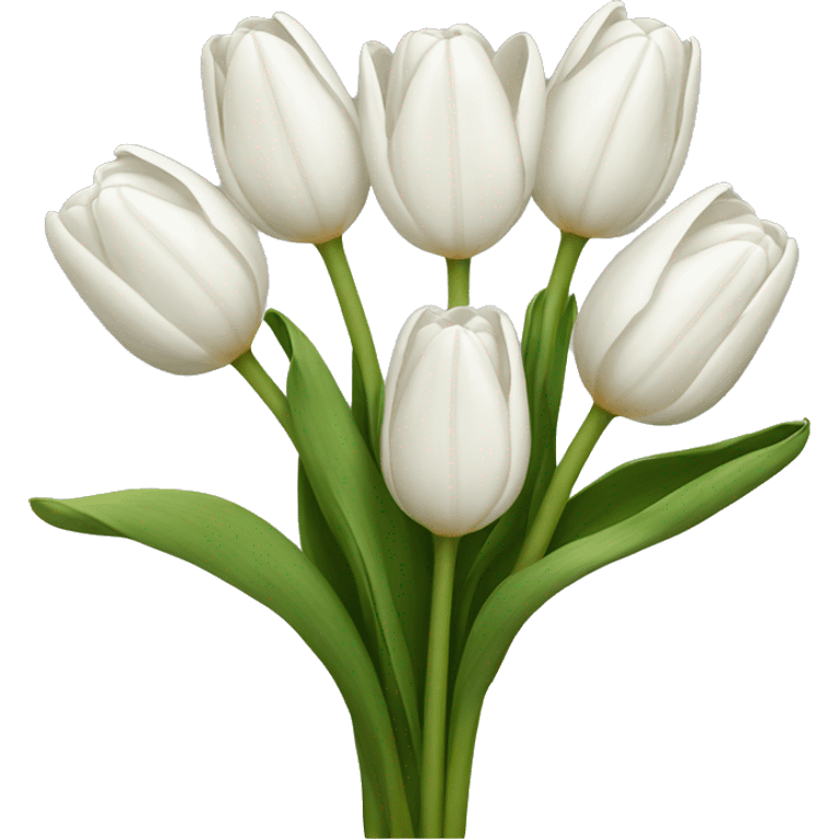 white tulip bouquet  emoji