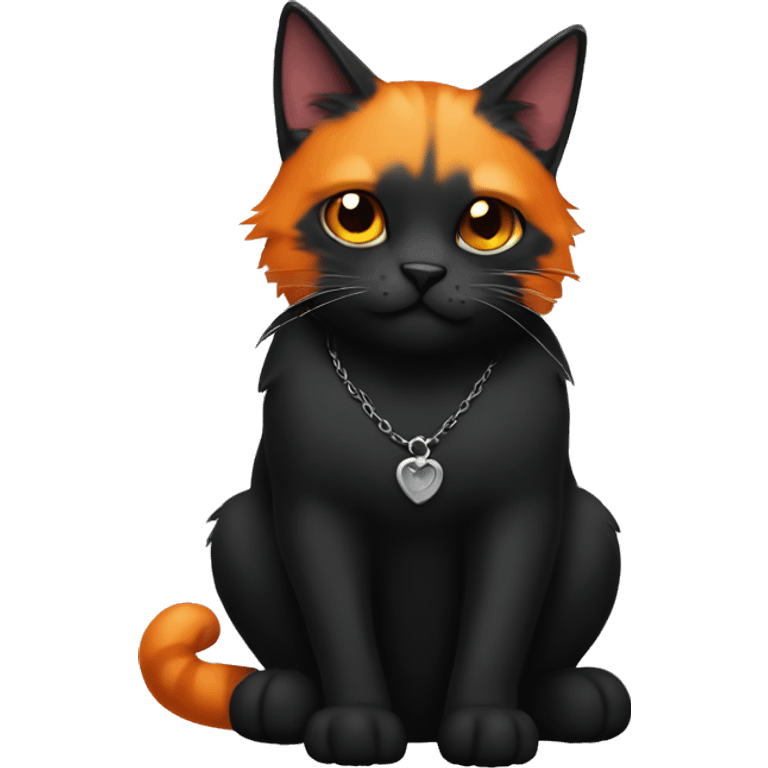 goth orange cat  emoji