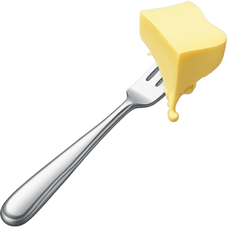 A curl of margarine on the tip of a butter knife emoji