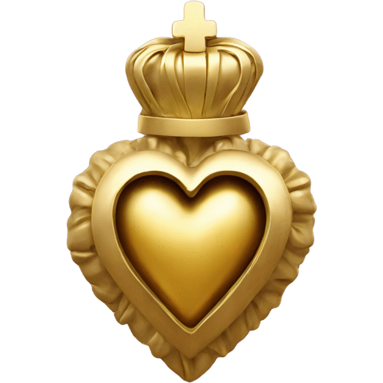 Gold sacred heart emoji