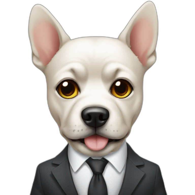 Dog whit a suit emoji