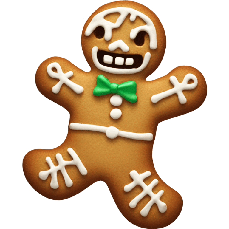 Gingerbread man cookie that’s a skeleton emoji