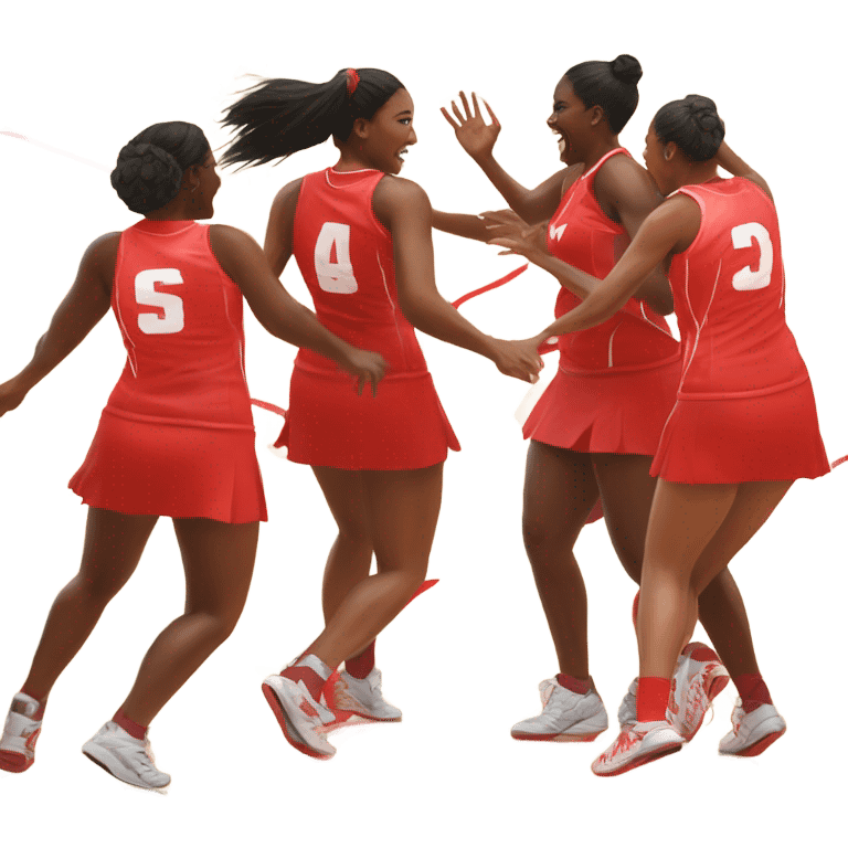 Red Devils playing netball emoji