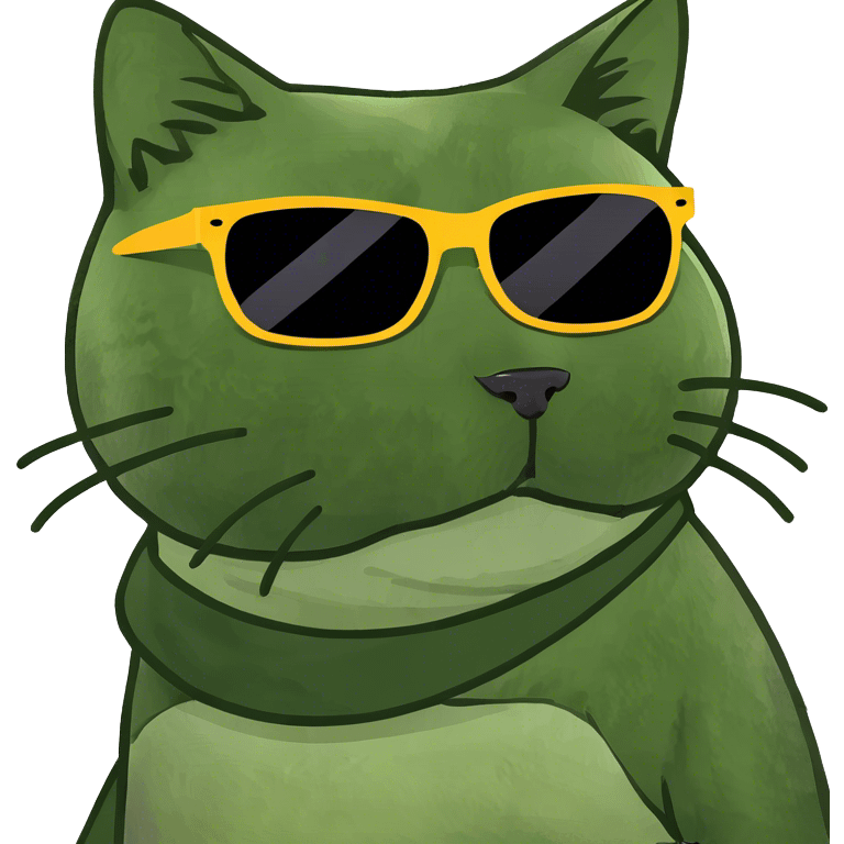 Cat with sunglasses emoji