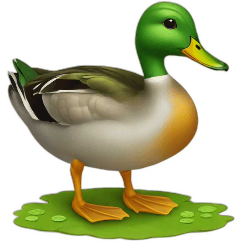 duck-with-frog emoji