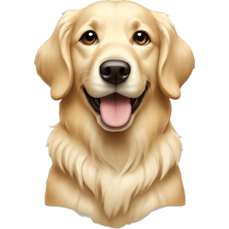 cream colored golden retriever dog emoji