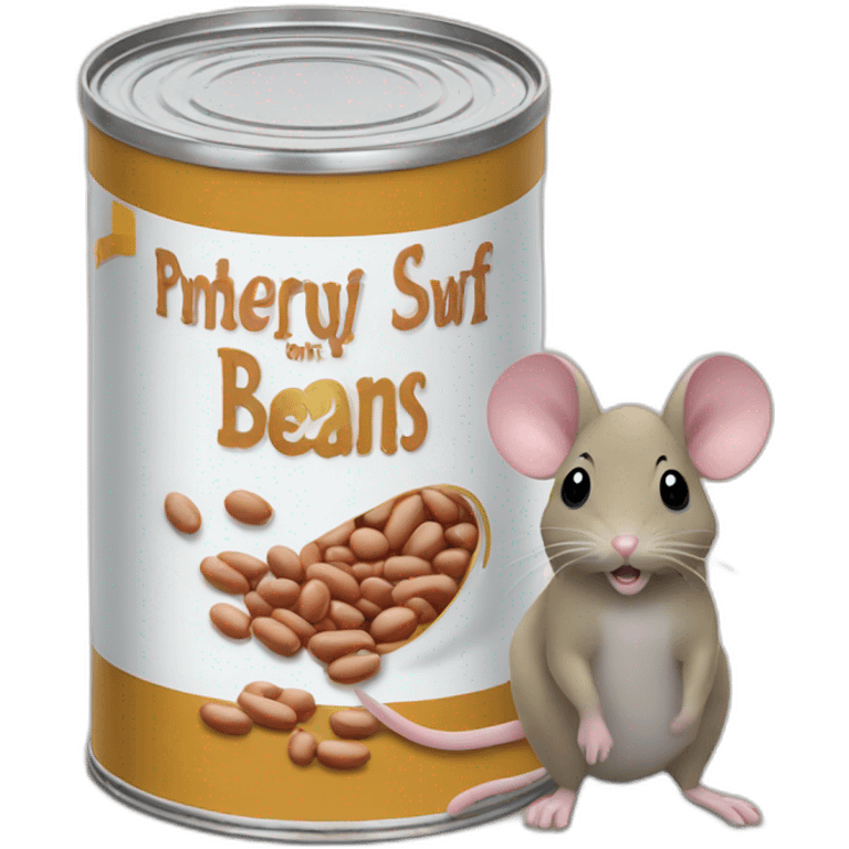 can of beans with mouse on label emoji