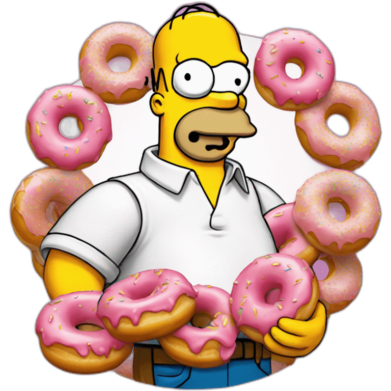 Homer Simpson avec un donuts emoji