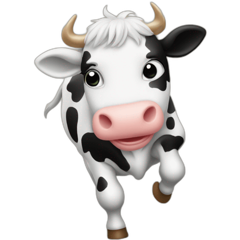 vache qui fait patinage artistique emoji