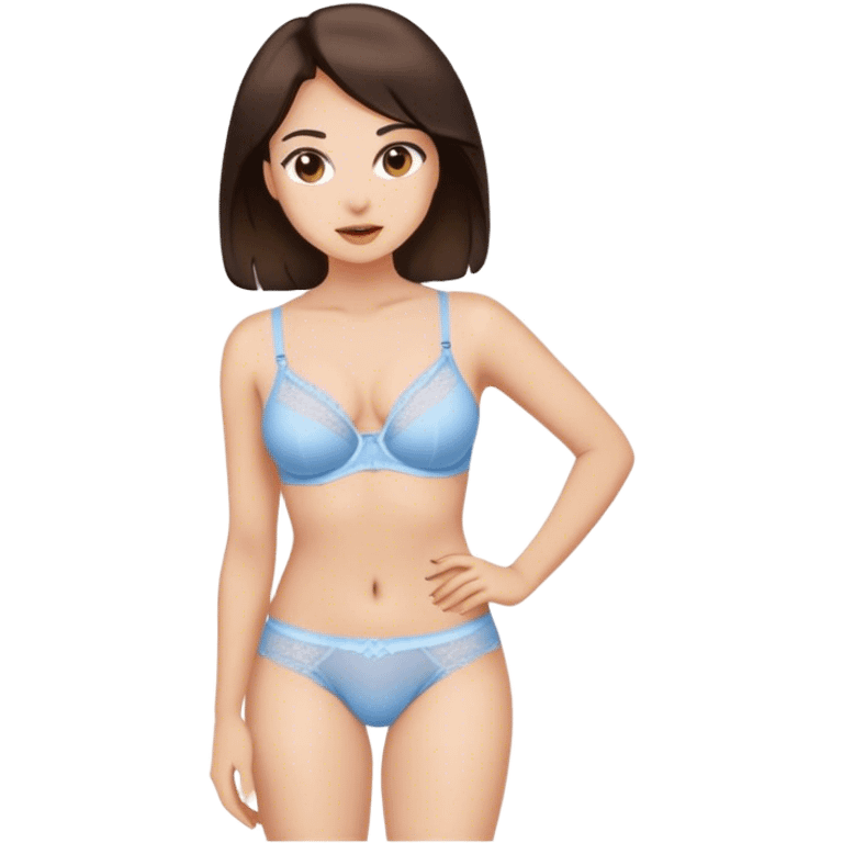 female brunette underwear emoji