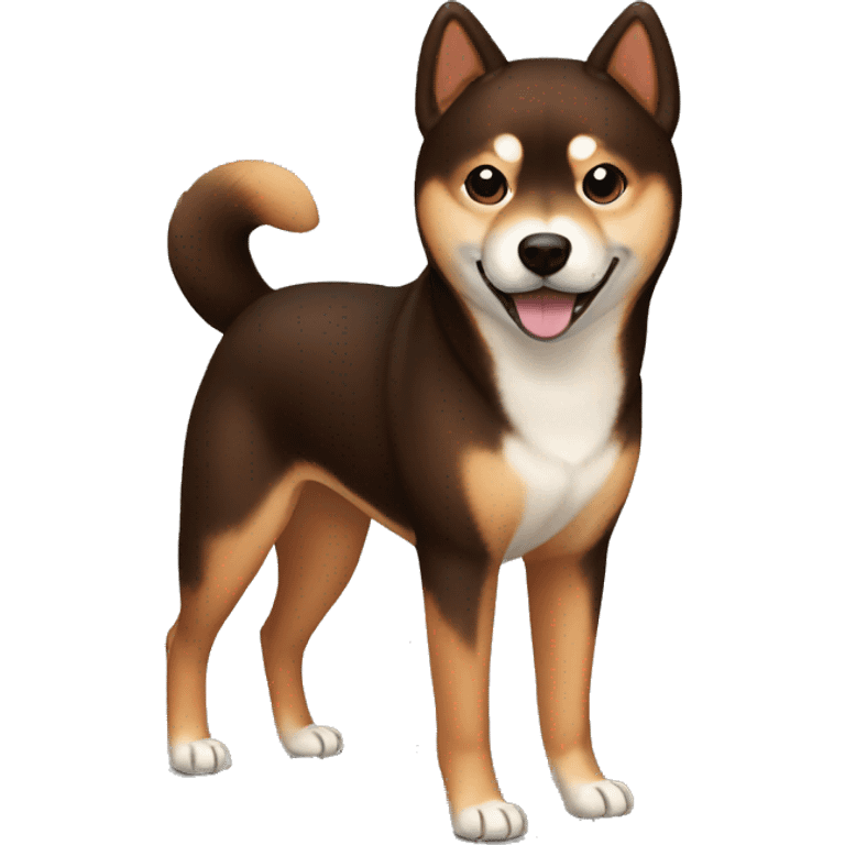 dark brown Shiba Inu emoji