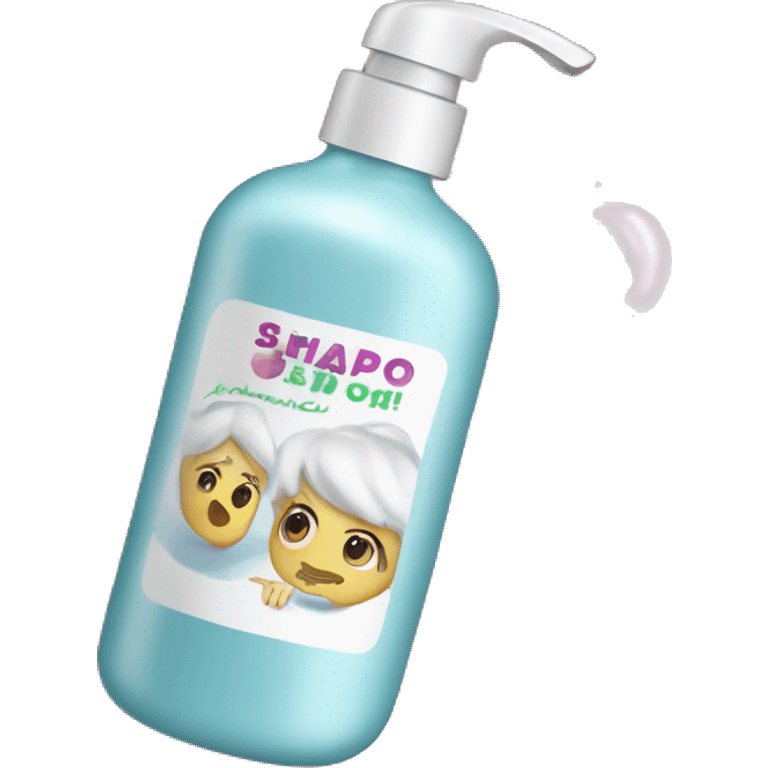 embalagem de shampoo escrito "seda"  emoji