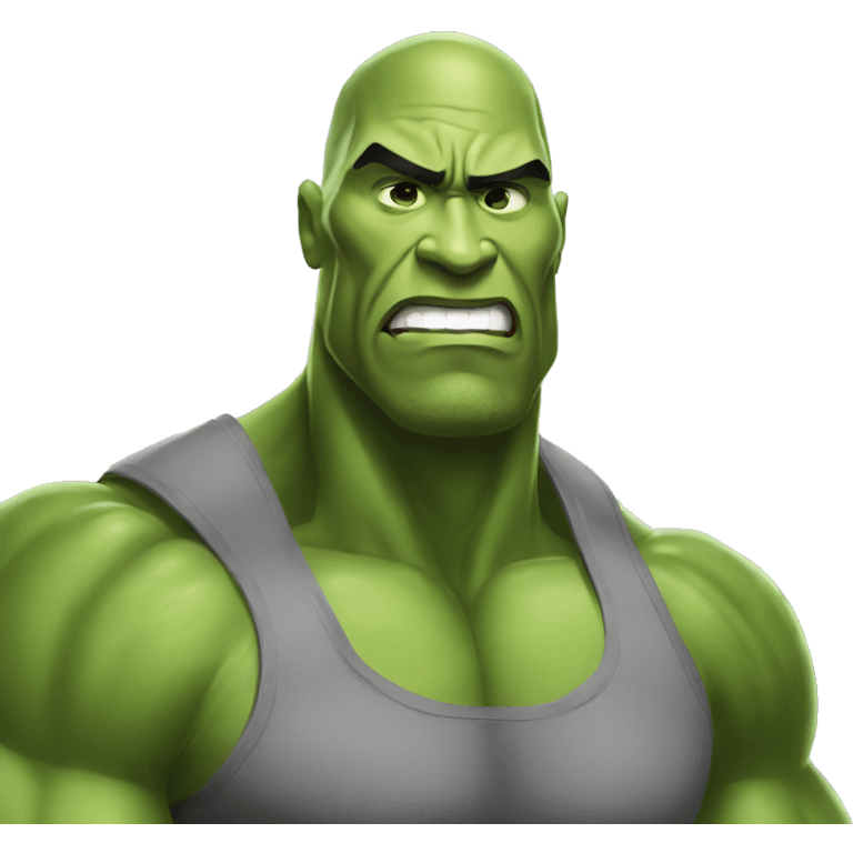 the rock become hulk emoji