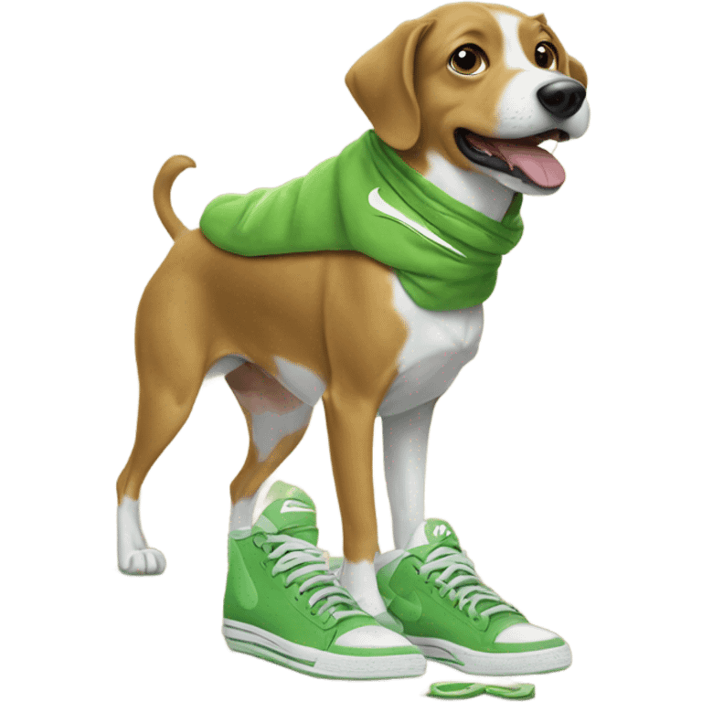 Pickle dog with Nike kicks emoji