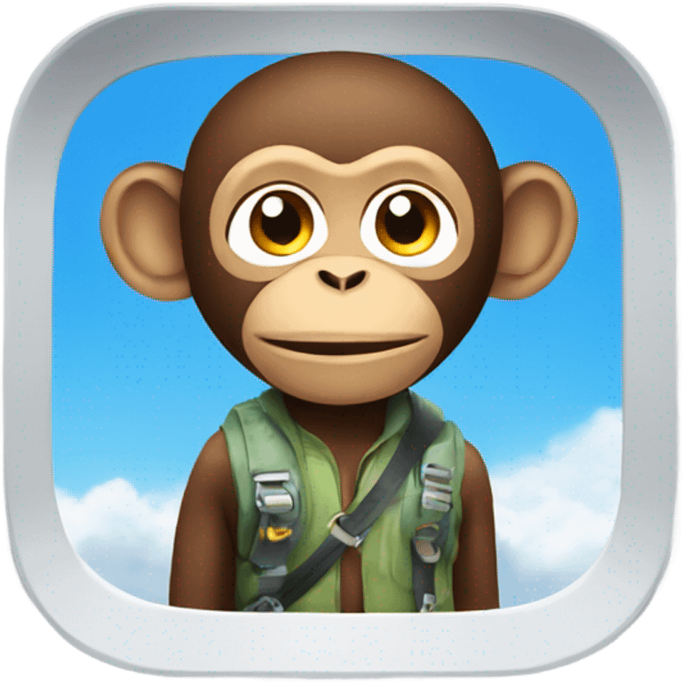 Monkey on a plane  emoji