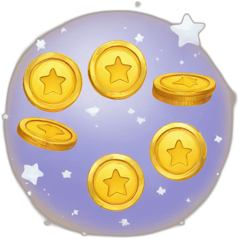 coins with stars emoji