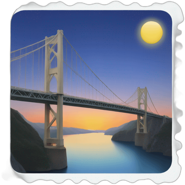 Calendar with bridge emoji