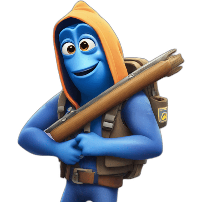 finding dory holding fortnite sign emoji