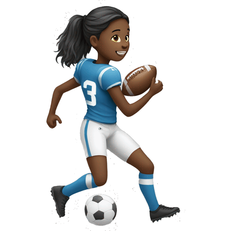 girl playing football emoji