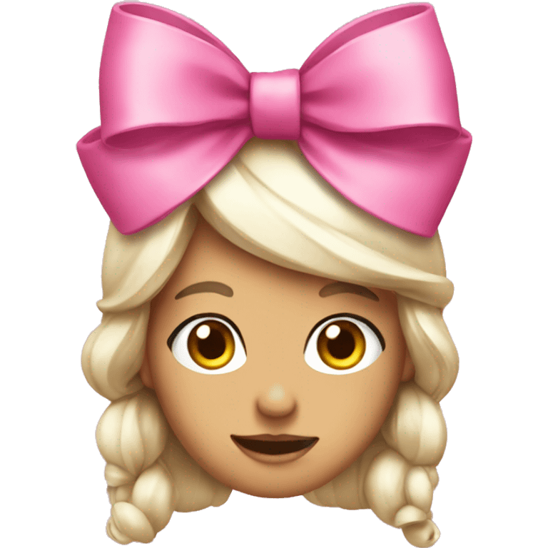 Pink bow Christmas  emoji