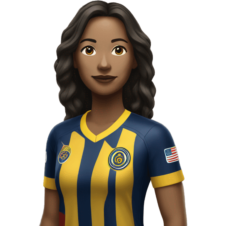 Woman wearing club America jersey  emoji