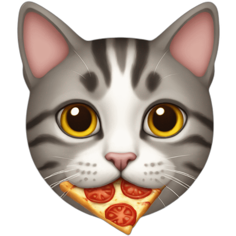 Cat who eat à pizza emoji