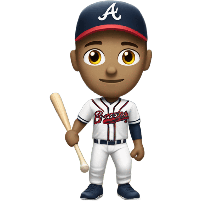 baseball player white male Atlanta Braves emoji