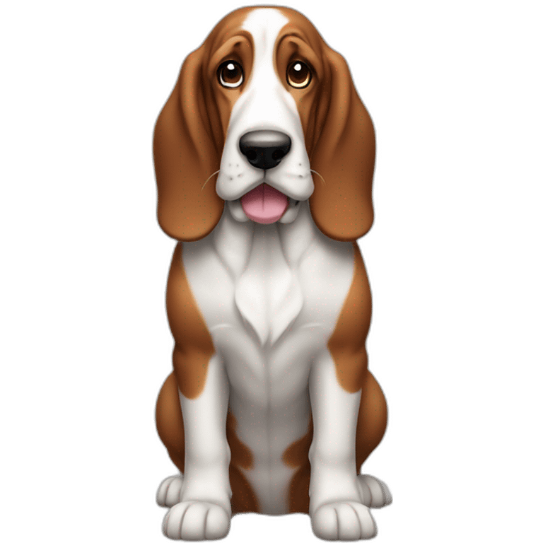 Dog basset hound full-body emoji