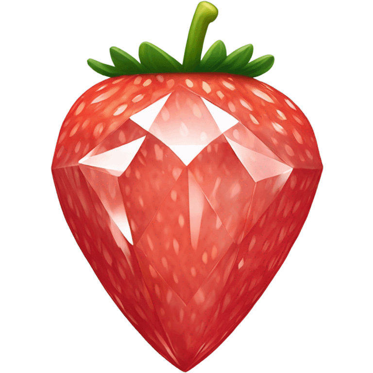 Strawberry shaped diamond emoji