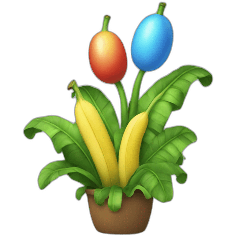 clown banana plant wings emoji