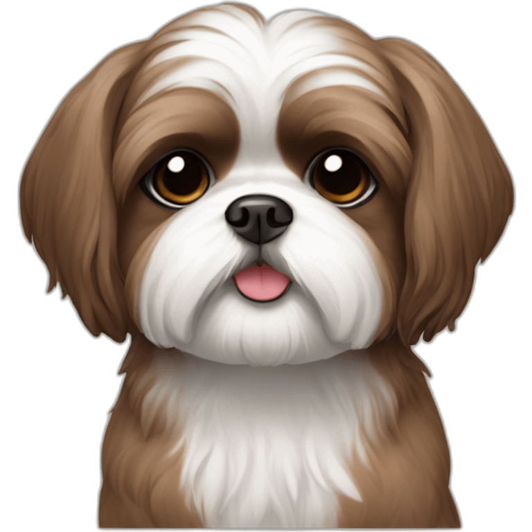 all brown shih-tzu dog emoji