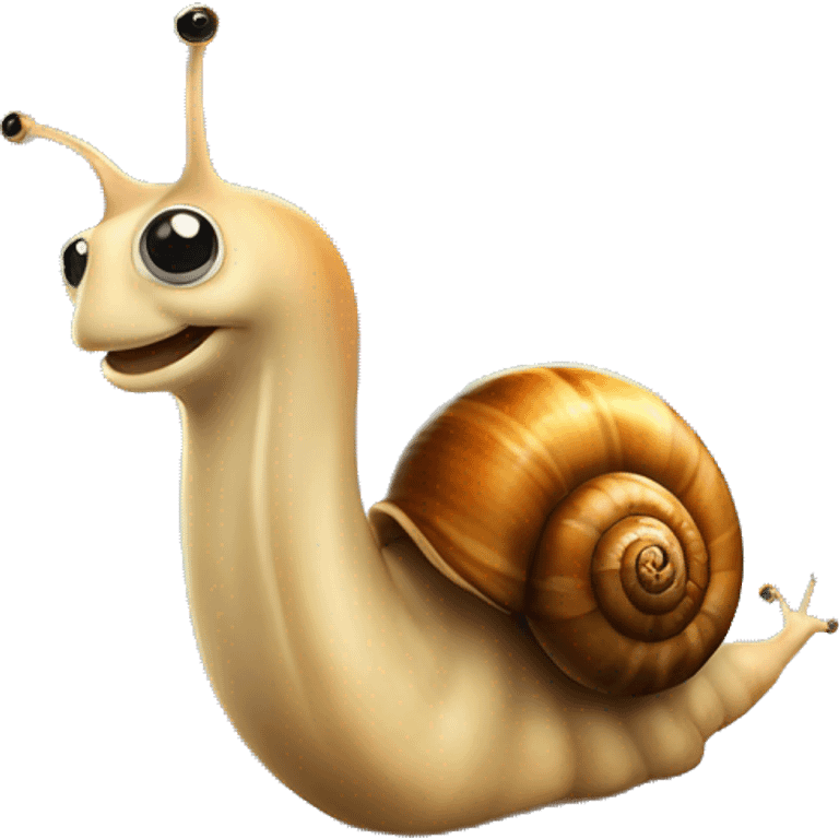 A big fat snail who is very slimey and gooey with huge black eyes emoji