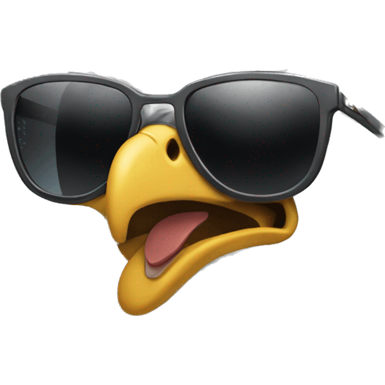 Flying eagle with sunglasses emoji