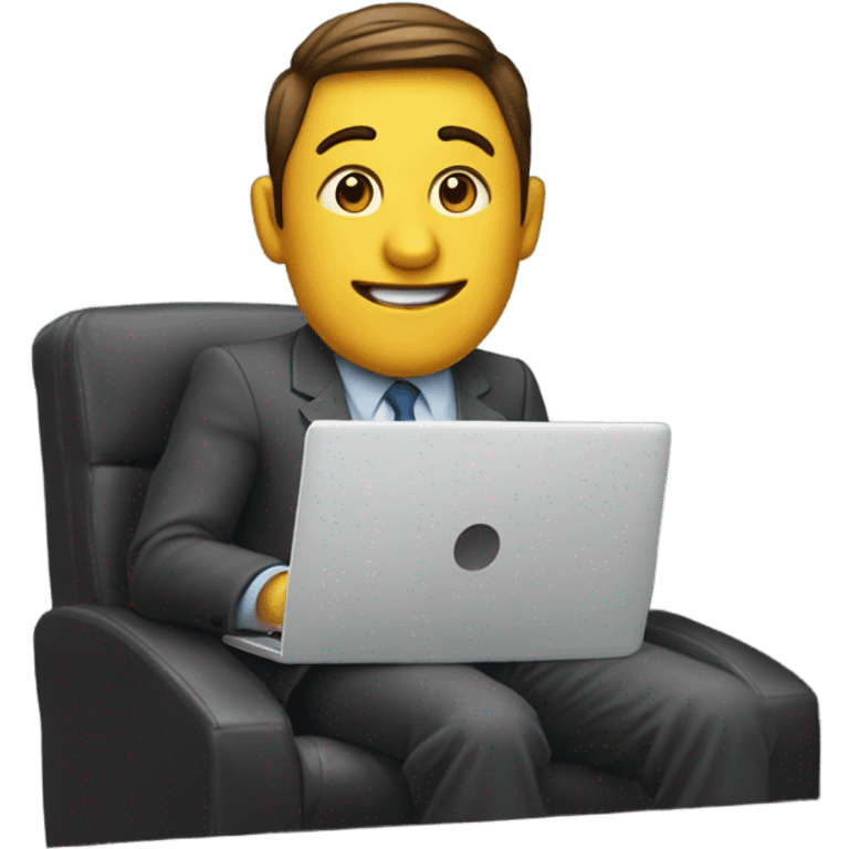 split person half working at an office and the other half working remot emoji