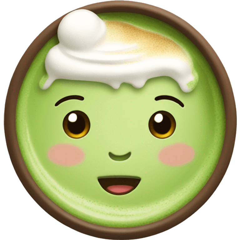 cute matcha latte emoji