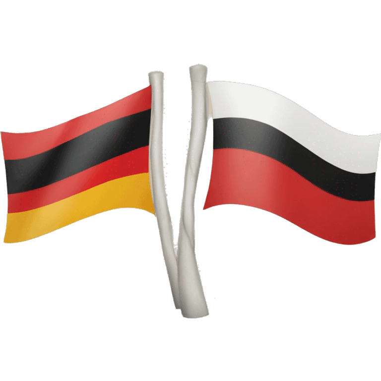 Germany flag with polen flag emoji