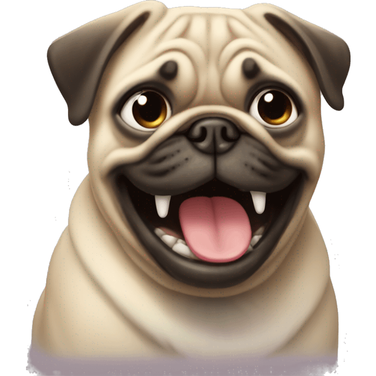 pug laughing crying emoji