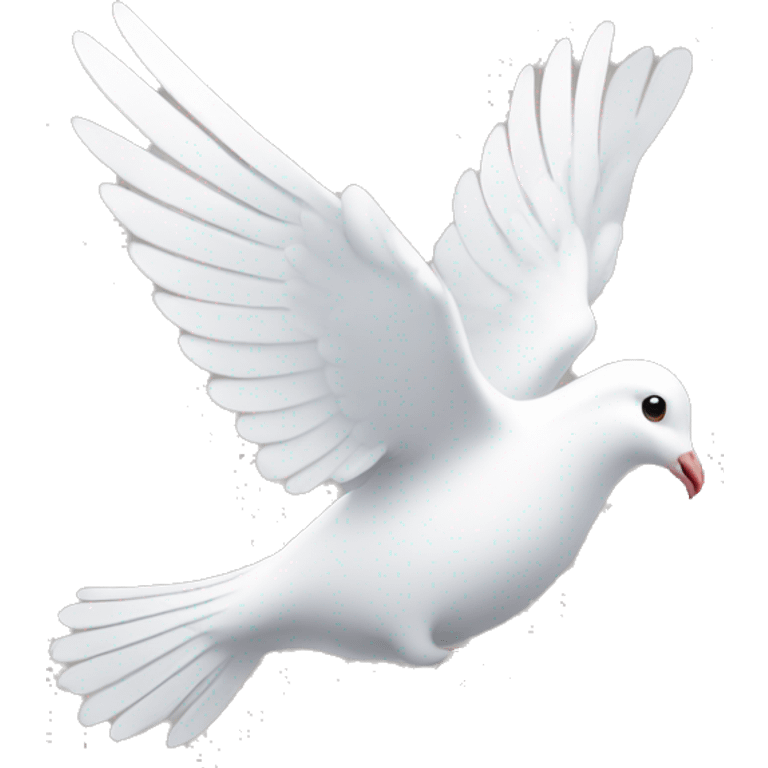 A white dove with an olive branch emoji