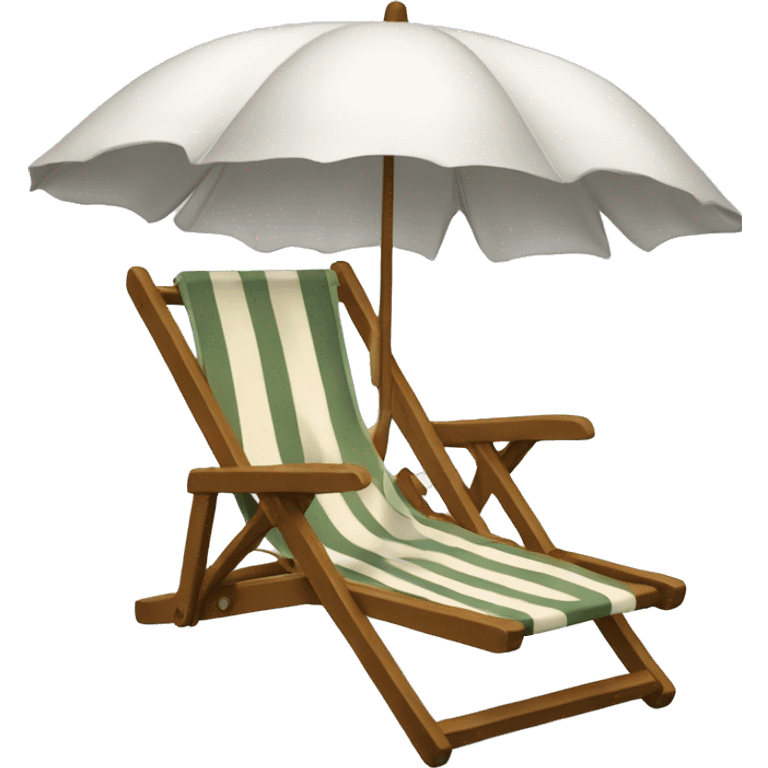 deck chair with parasol emoji