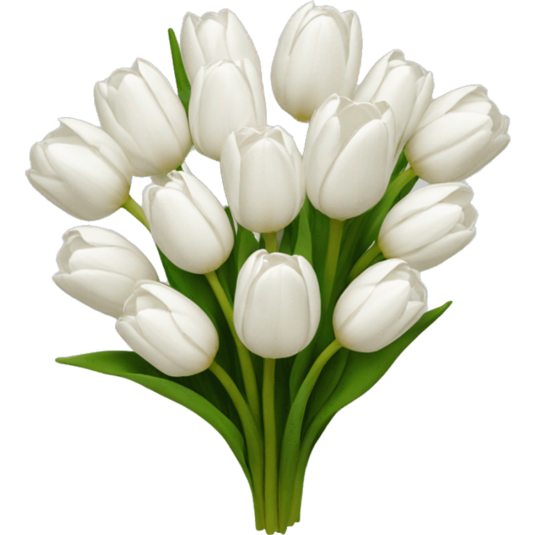 white tulip bouquet emoji