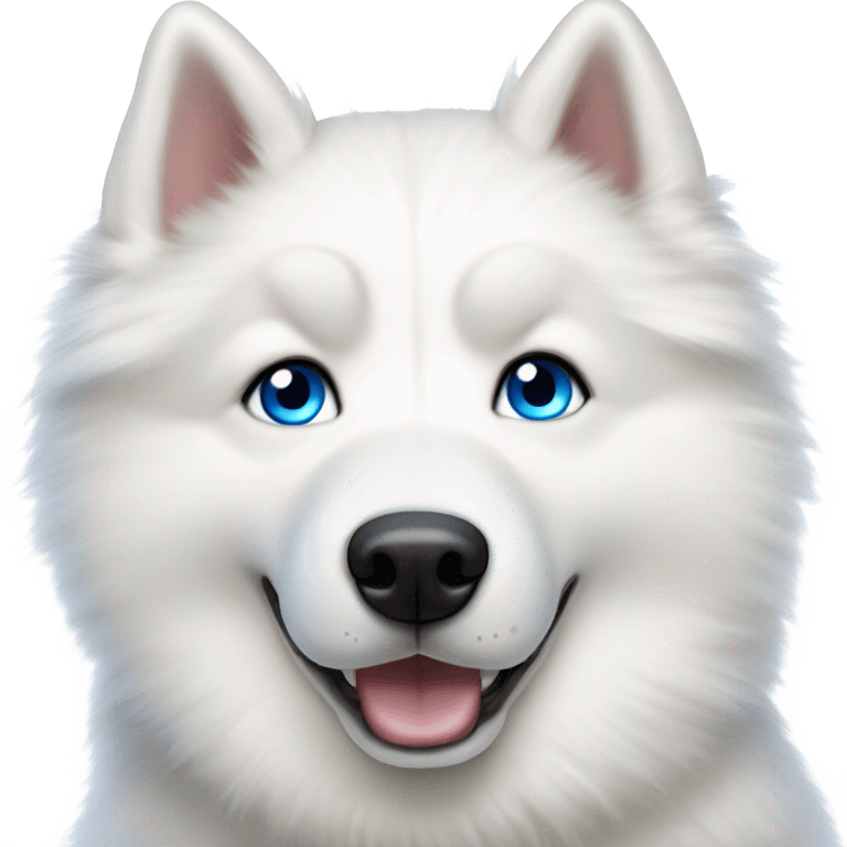 All white husky  emoji