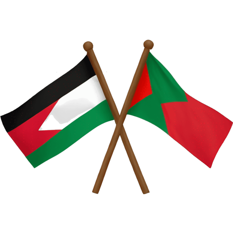 Mix flag Palestine and Morocco emoji