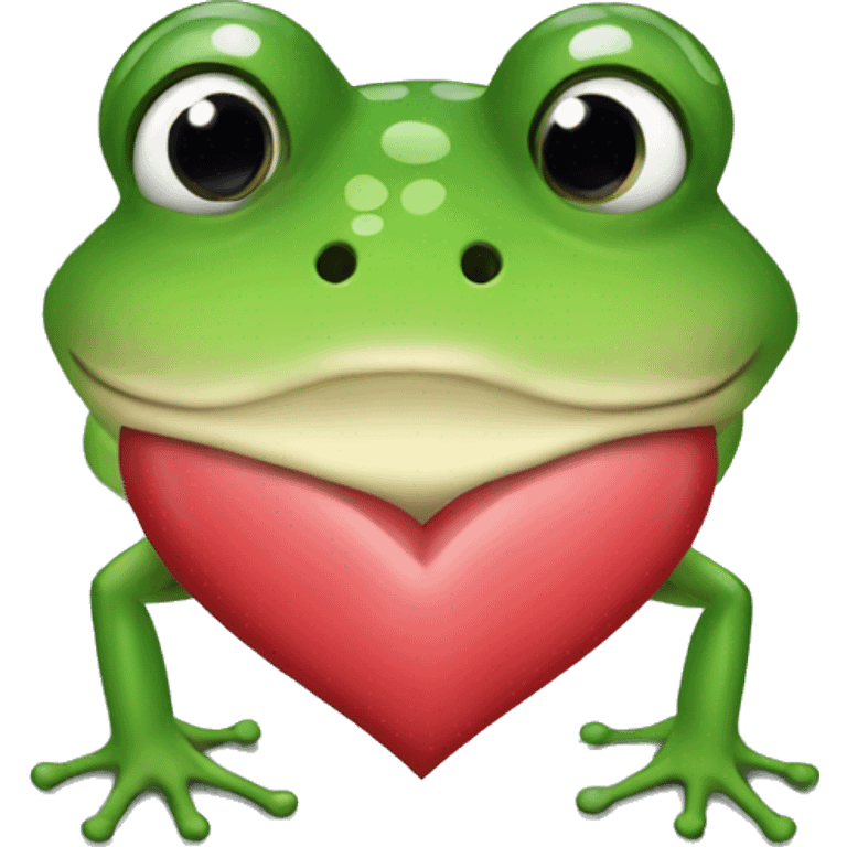 Frog kissing a heart emoji