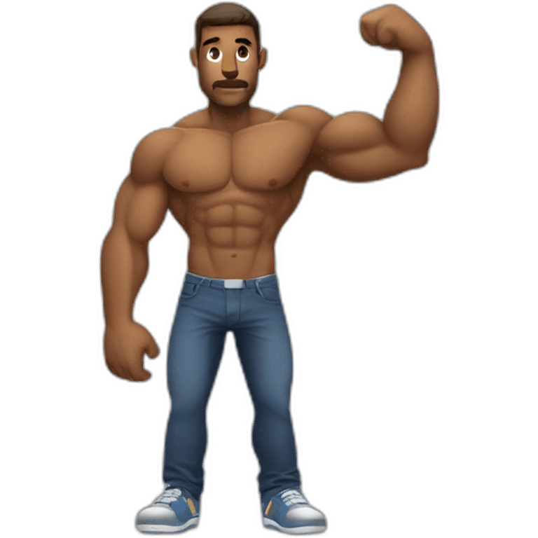 Guy with big triceps  emoji