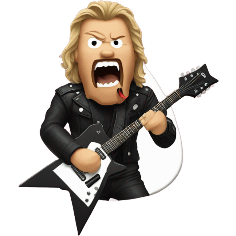 James Hetfield eating a guitar pick emoji