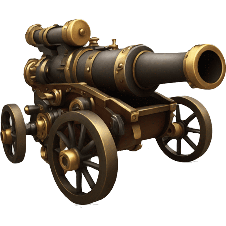 single steampunk pirate artillery canon emoji