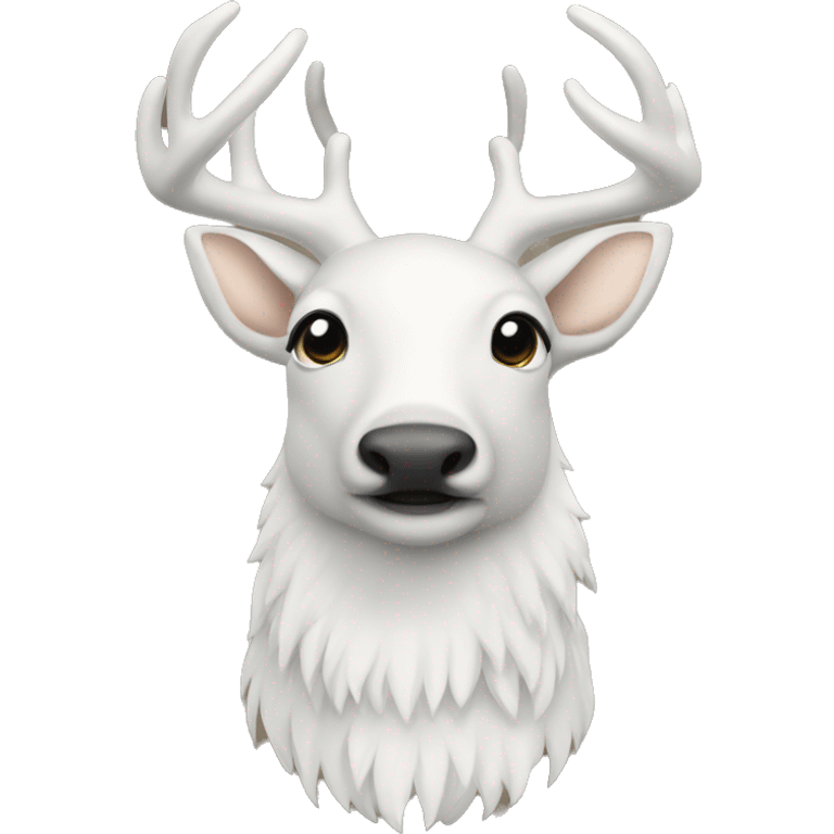 white deer blind  emoji