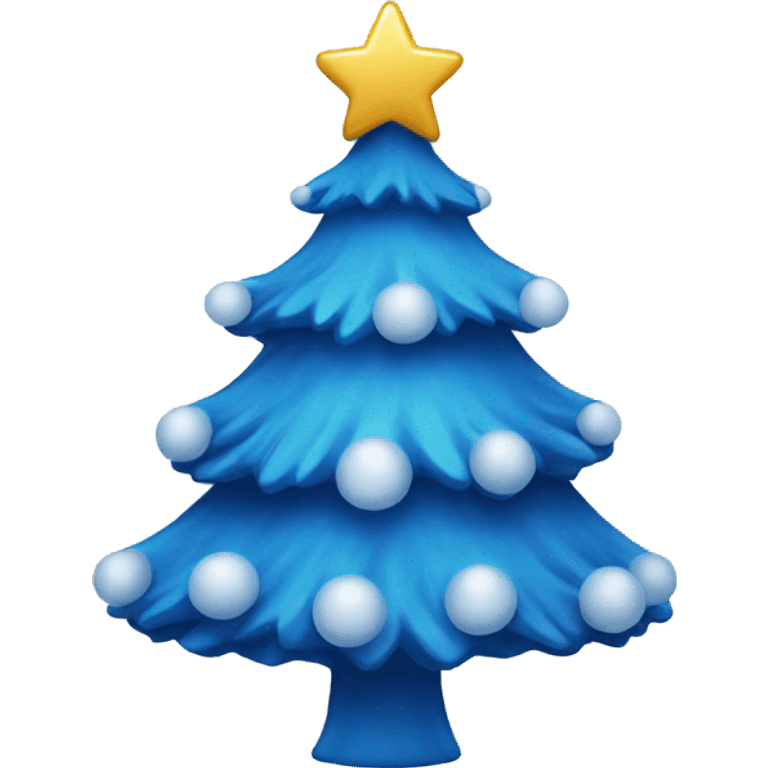 Blue Christmas tree emoji