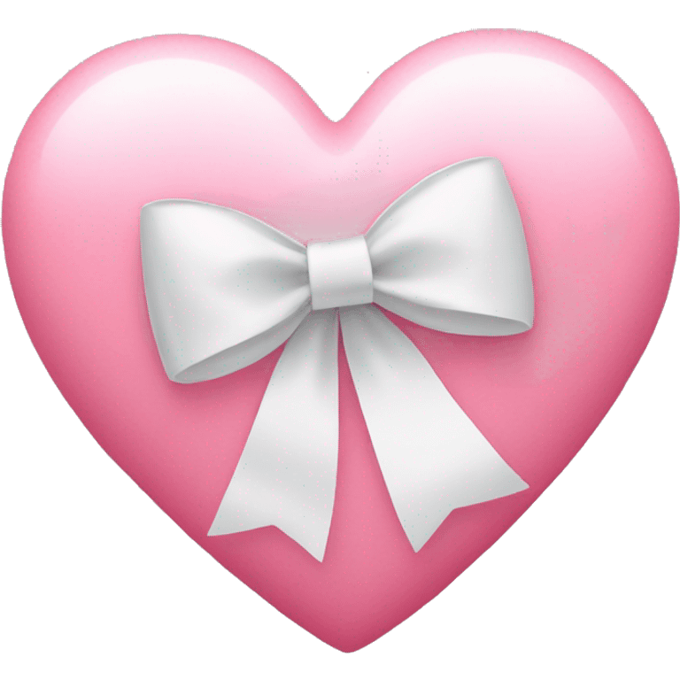 Pink heart with a white bow emoji